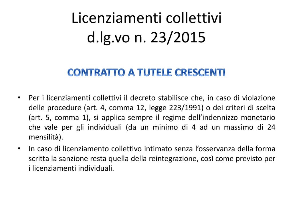 I Licenziamenti Collettivi Ppt Scaricare